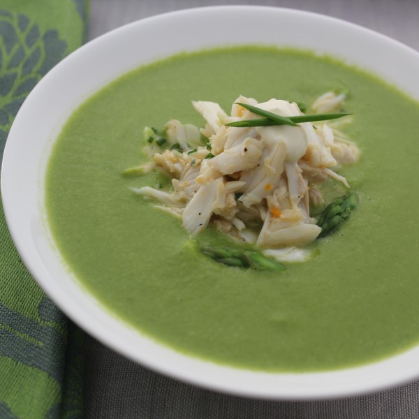 Cold Asparagus Soup With Lump Crabmeat | Emerils.com